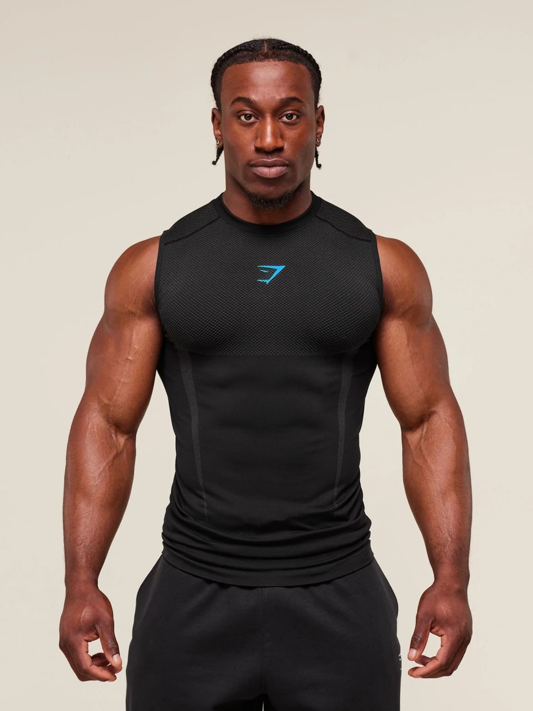 Компрессионная футболка Gym Shark, спортивная, рашгард, для мужчин, для фитнеса - 