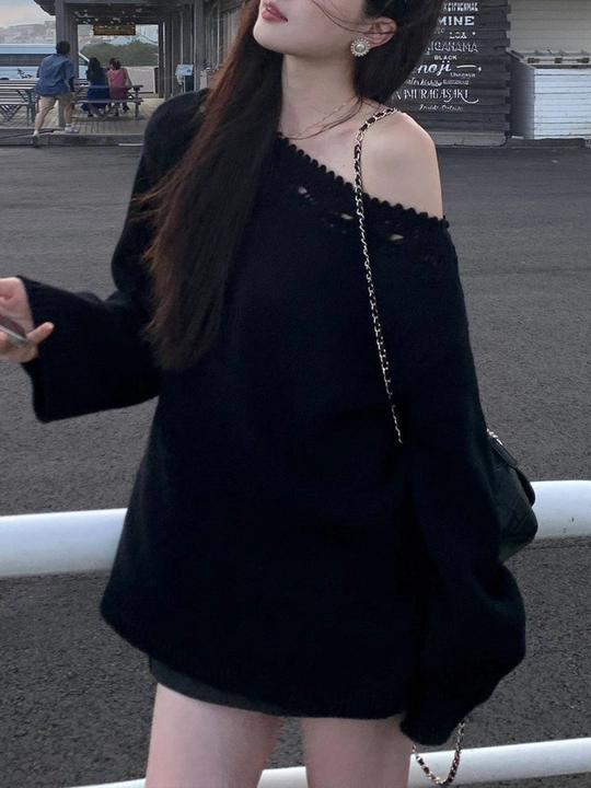 Svitser ayollar uchun Elly Fashion, keng yoqali va yumshoq matoli