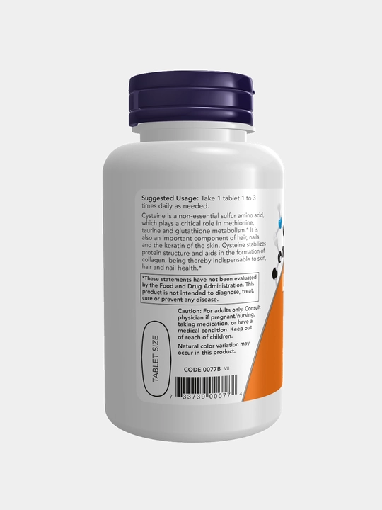 Now Foods, L-Cysteine (L-sistein) 500 mg, 100 tabletka, Halol