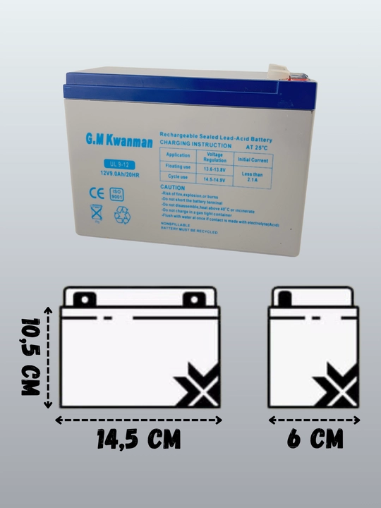 G.M Kwanman UL 9-12 — 12V 9Ah germetik