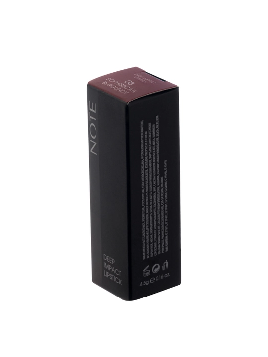 Губная помада NOTE DEEP IMPACT LIPSTICK, 02, 03, 04, 06, 08 и 11, 4.5 гр