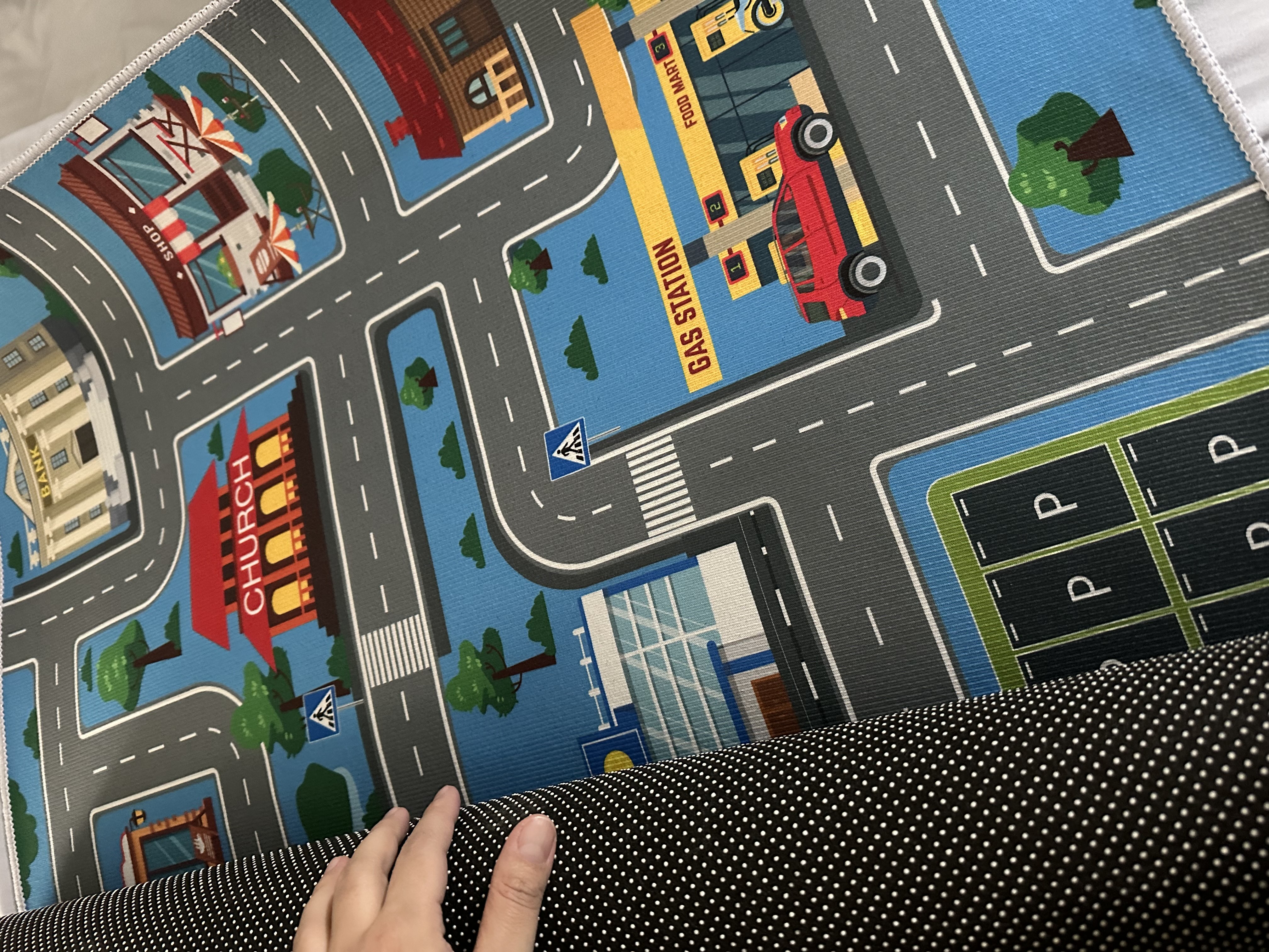 Коврик для игры, авто парковка детская, для игры с машинками, микрогород, размер 80*120 см