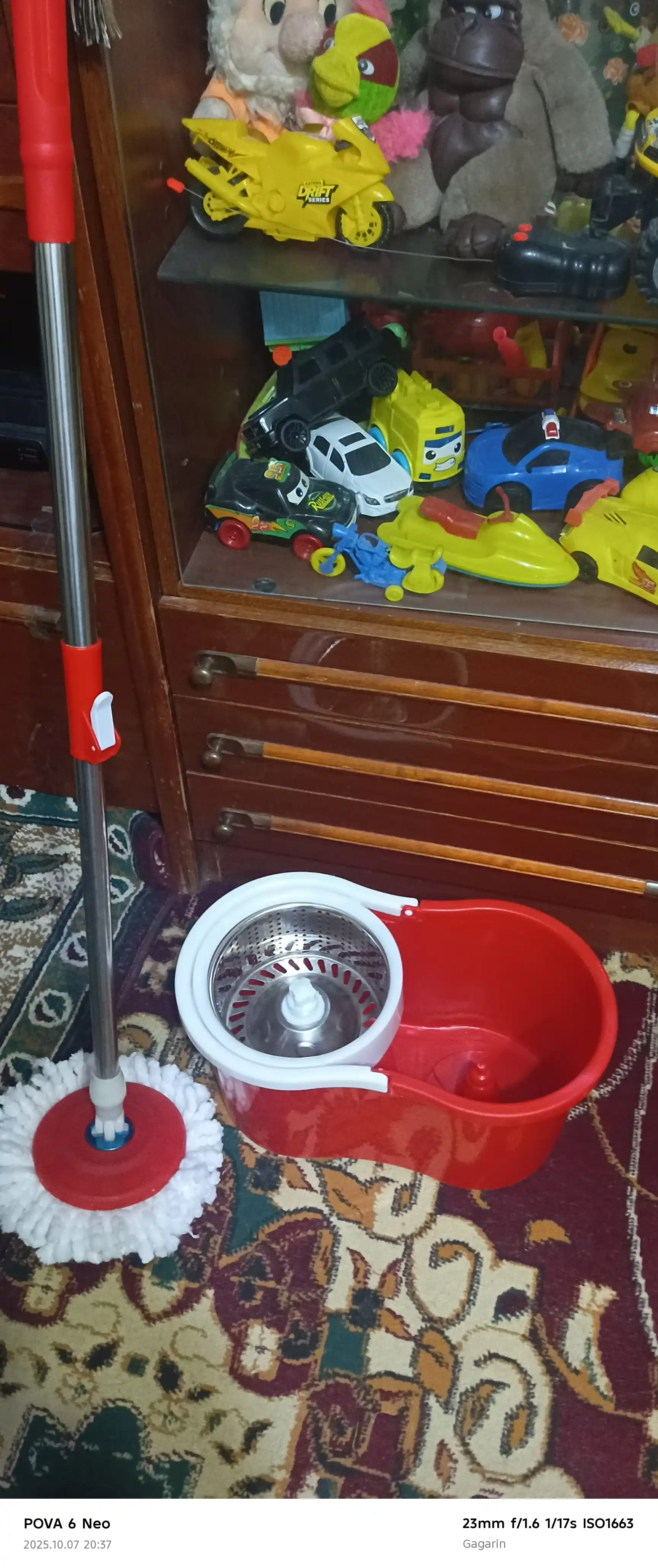 Набор для уборки, швабра с ведром, с отжимом, 360 градусов вращения