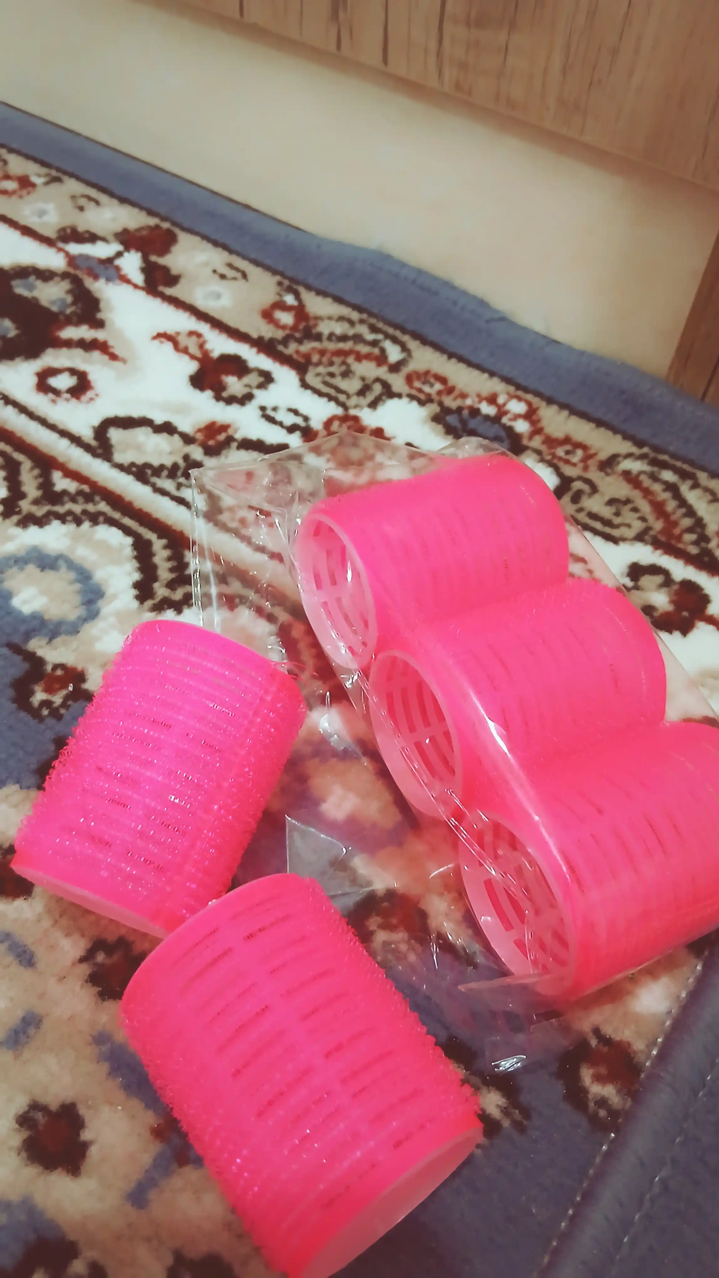 Бигуди на липучке для укладки и объема, Velcro, пластиковые, 40 мм, 5 шт
