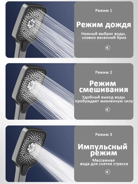 Душевая система 4-в-1 с тропическим душем и смесителем для ванны, хром