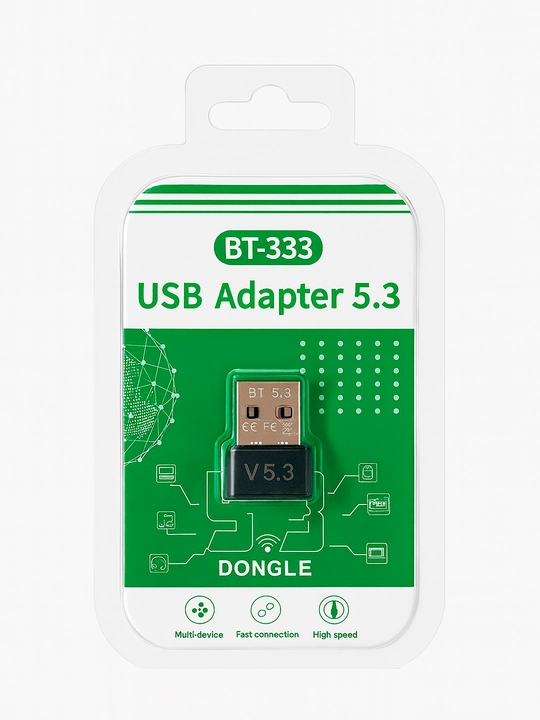 Bluetooth адаптер USB BT 5.3 беспроводной для пк и ноутбук радиус сигнала, 10 м  - 
