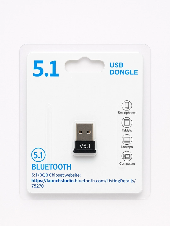 Bluetooth адаптер USB BT 5.3 беспроводной для пк и ноутбук радиус сигнала, 10 м  - 