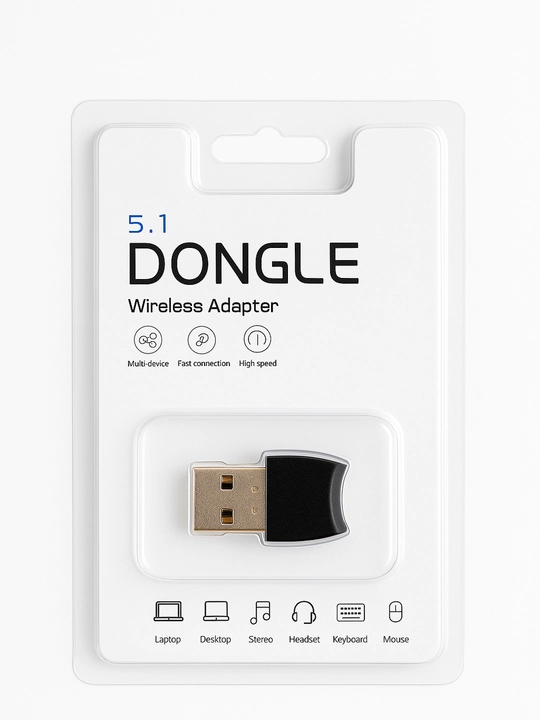 Bluetooth адаптер USB BT 5.3 беспроводной для пк и ноутбук радиус сигнала, 10 м  - 