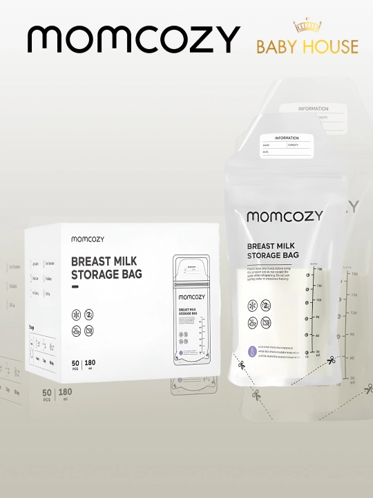 Momcozy ona sutini saqlash uchun sumkalar, 50 dona, 180-260 ml, BPA-bepul