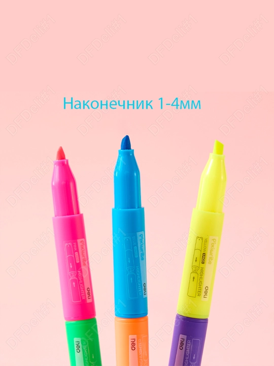 Маркер текстовый 6 шт EU403-6AS Deli, 403-6AS-EU