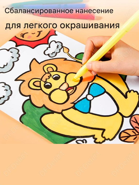 Фломастеры, 6 цв WOW EC170-6 Deli, 170-6-EC