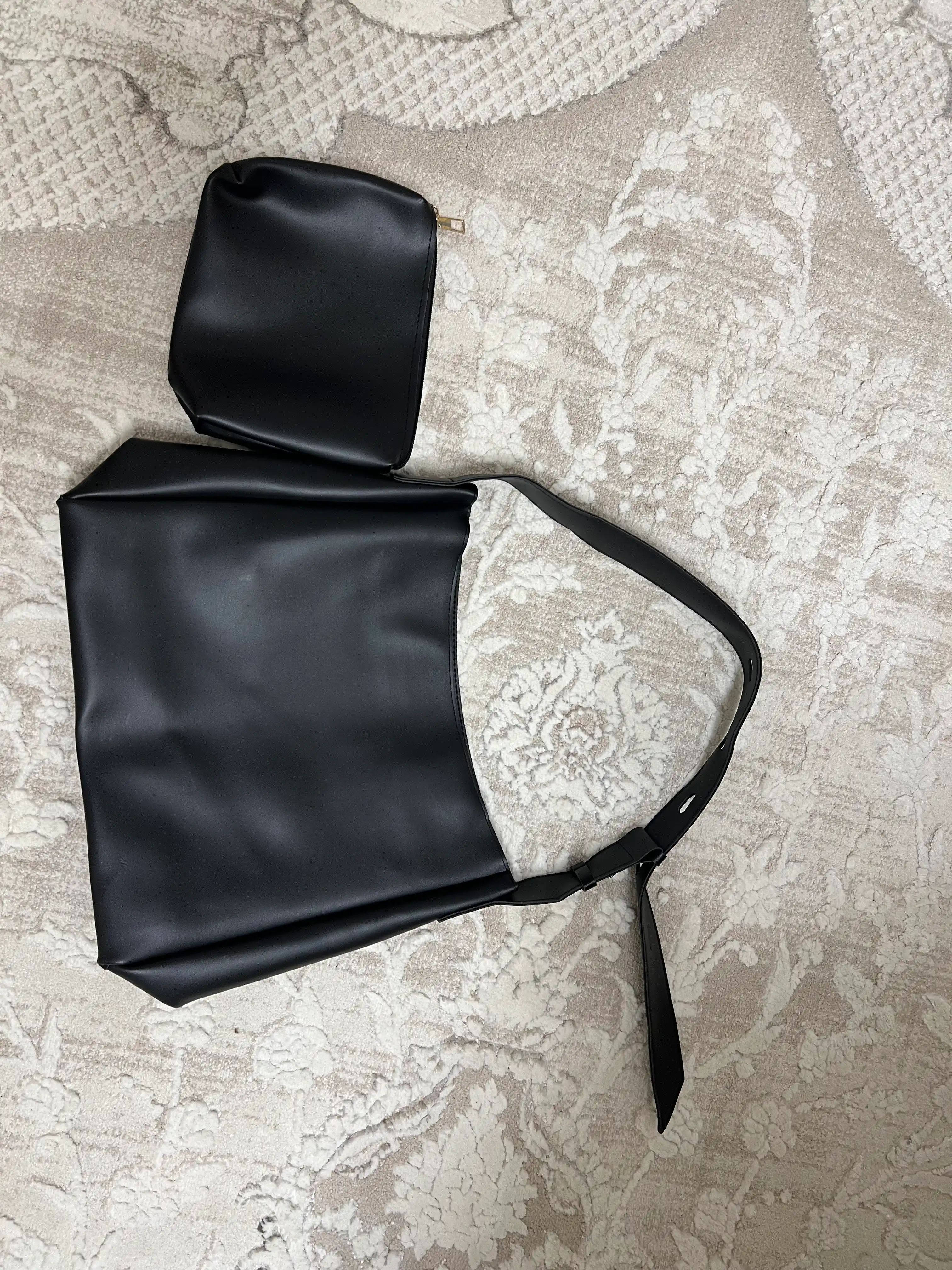Sumka ayollar uchun 2 tasi 1 da, yelkama katta shopper-kosmetik sumka, eco teridan