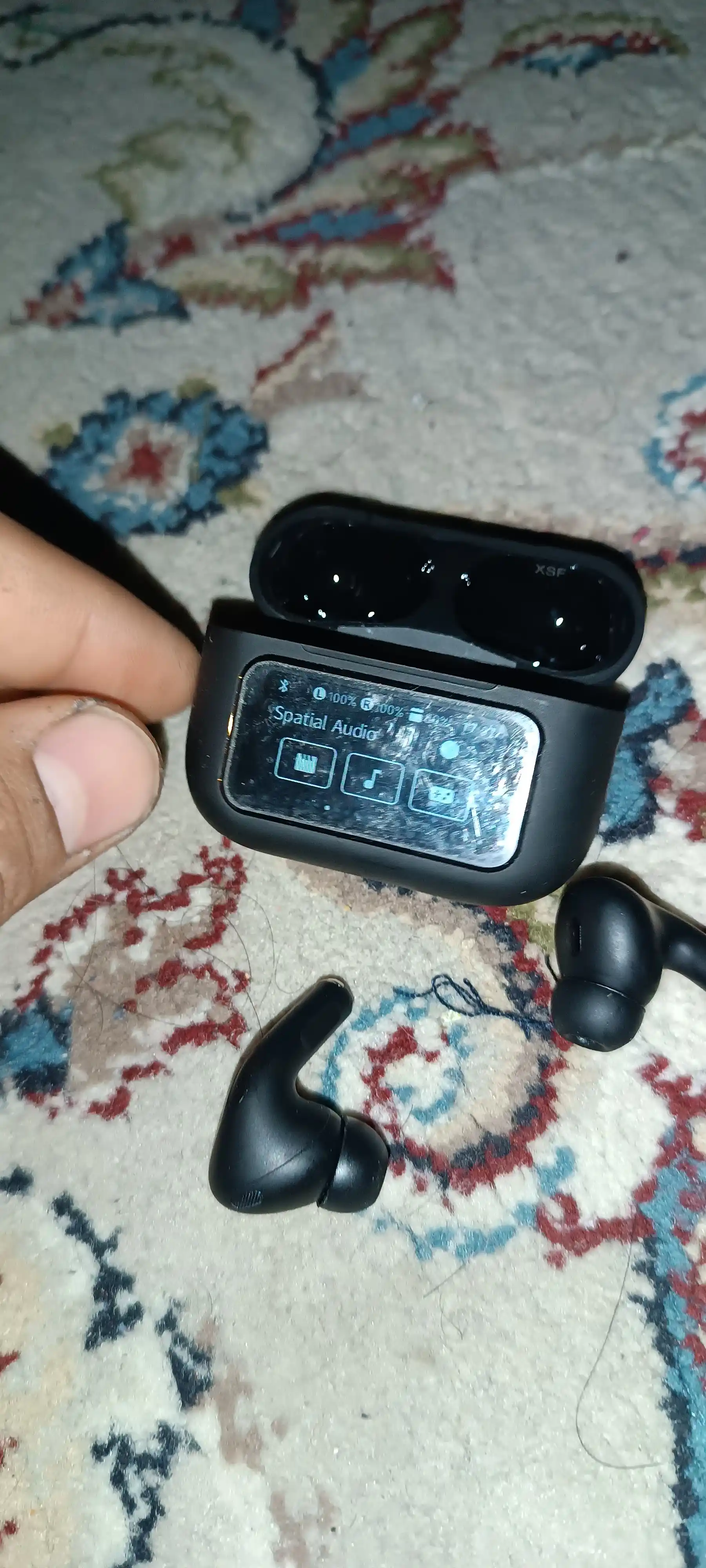 Smart Bluetooth quloqchin, ekranga ega, sensorli boshqaruv, xabarlar bilan, 22+ funksiya