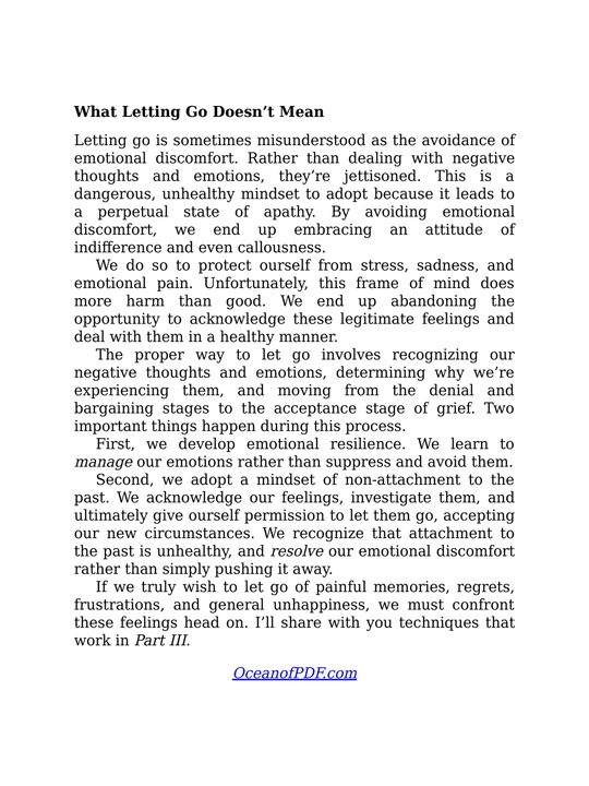 The Art of Letting Go