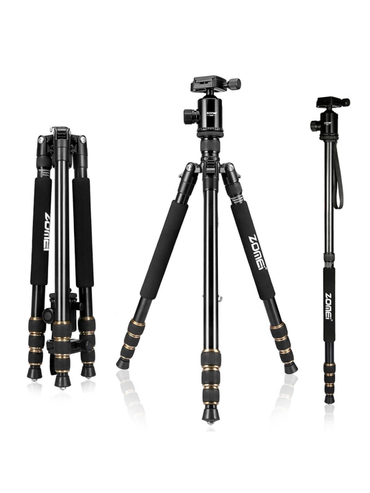 Zomei z668 professional kamera tripodi, 4 qismli alyuminiy qotishma - 