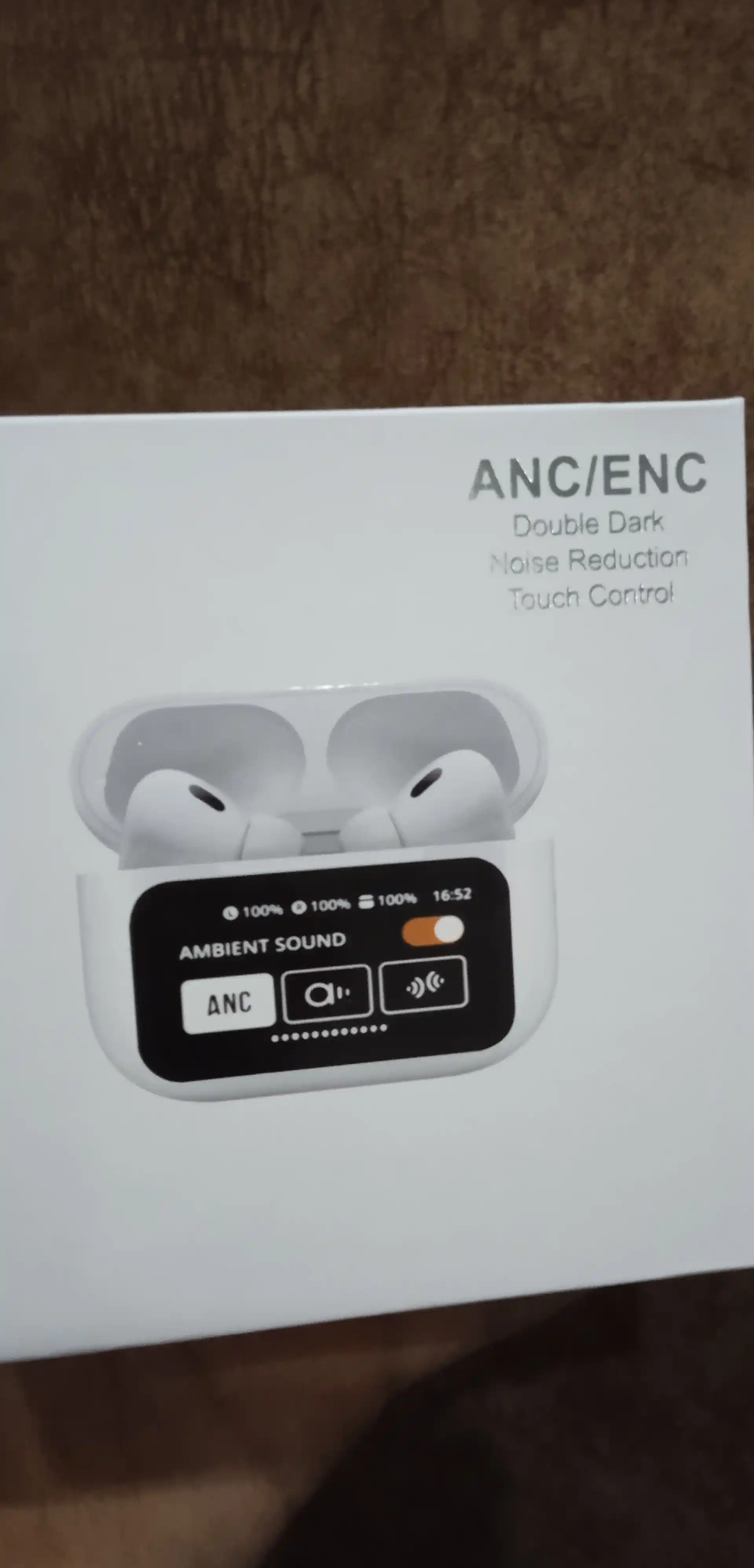 Simsiz Bluetooth naushnik A9 Pro, smart ekranli, ANC, USB-C, mikrofon, kuchli bass