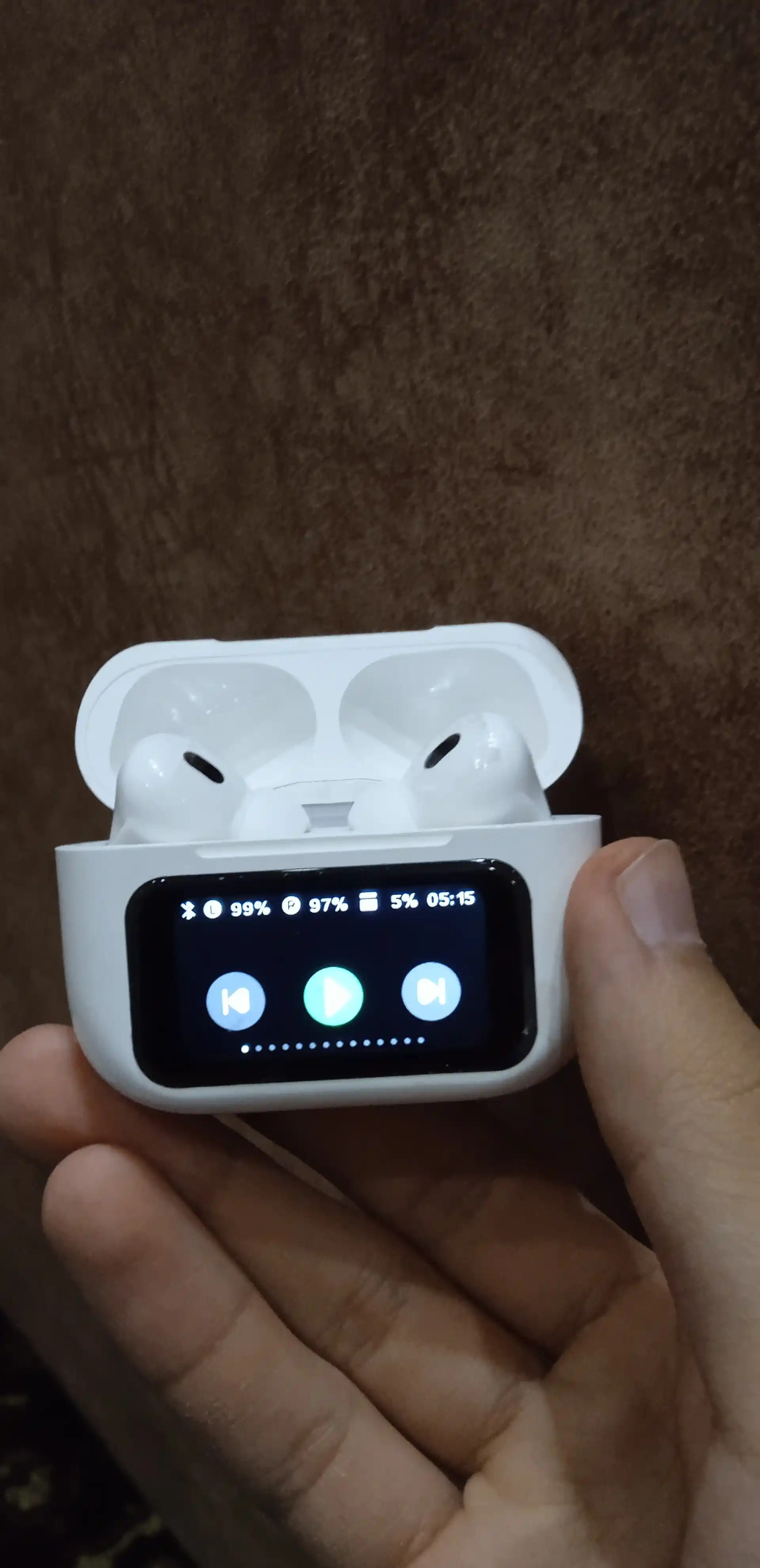 Simsiz Bluetooth naushnik A9 Pro, smart ekranli, ANC, USB-C, mikrofon, kuchli bass