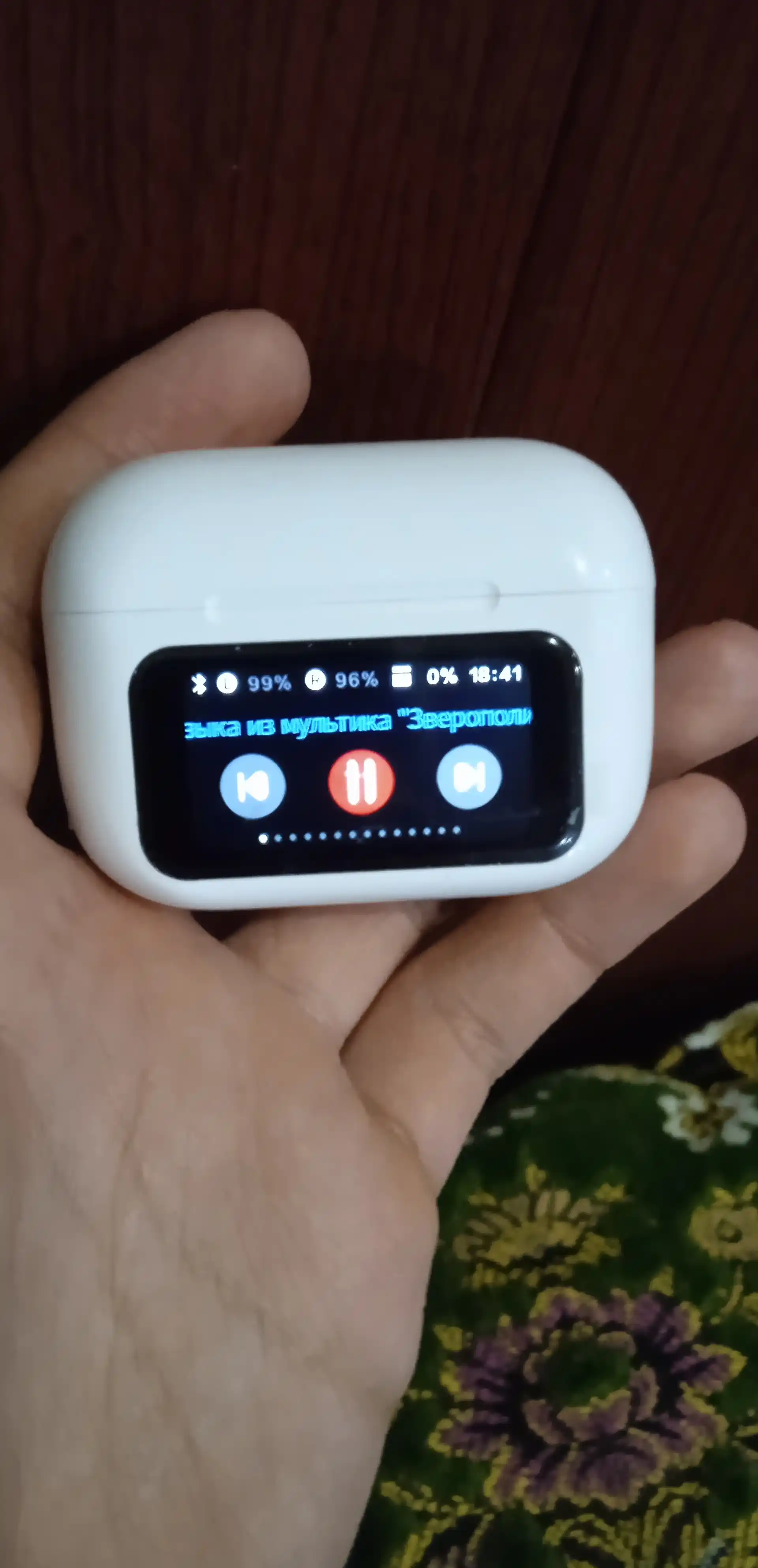 Simsiz Bluetooth naushnik A9 Pro, smart ekranli, ANC, USB-C, mikrofon, kuchli bass