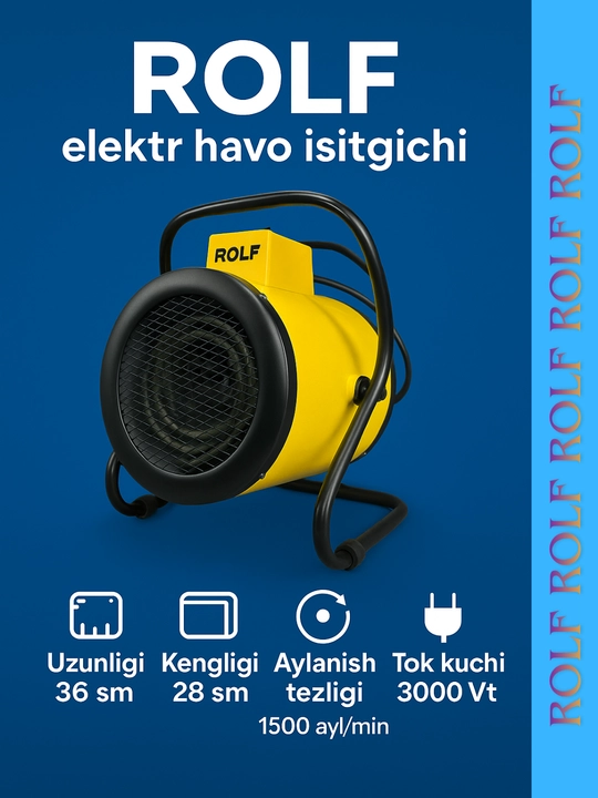ROLF Industrial Heater 5000w электрический нагнетатель горячего воздуха промышленная печь