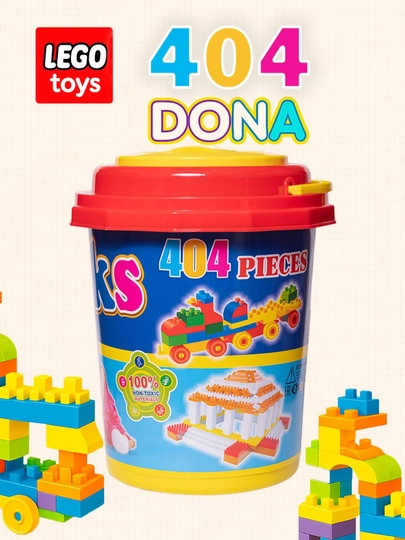 Конструктор LEGO Kolobok Toys, набор 707 деталей, в ведёрке — JIYTOYS-LEGO-ЖЕЛТ