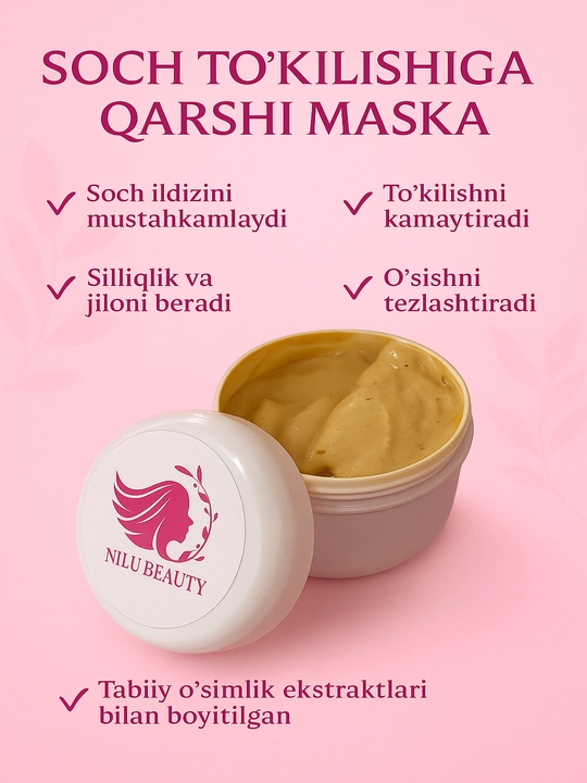 Keratin niqobi sochlarning o‘sishi va uzunligini oshiradi soch to‘kilishiga qarshi