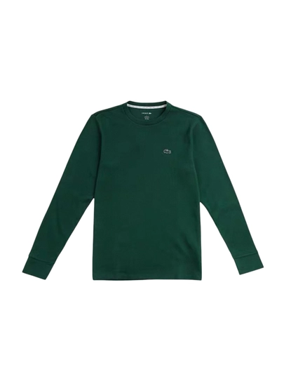Мужской свитшот Lacoste TH9668, зелёный, хлопковый, Relax Fit