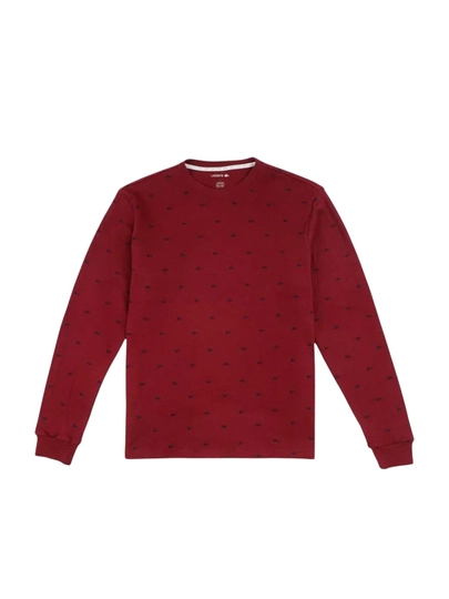 Мужской свитшот Lacoste All Over Croc Print, красный Ladybird, L