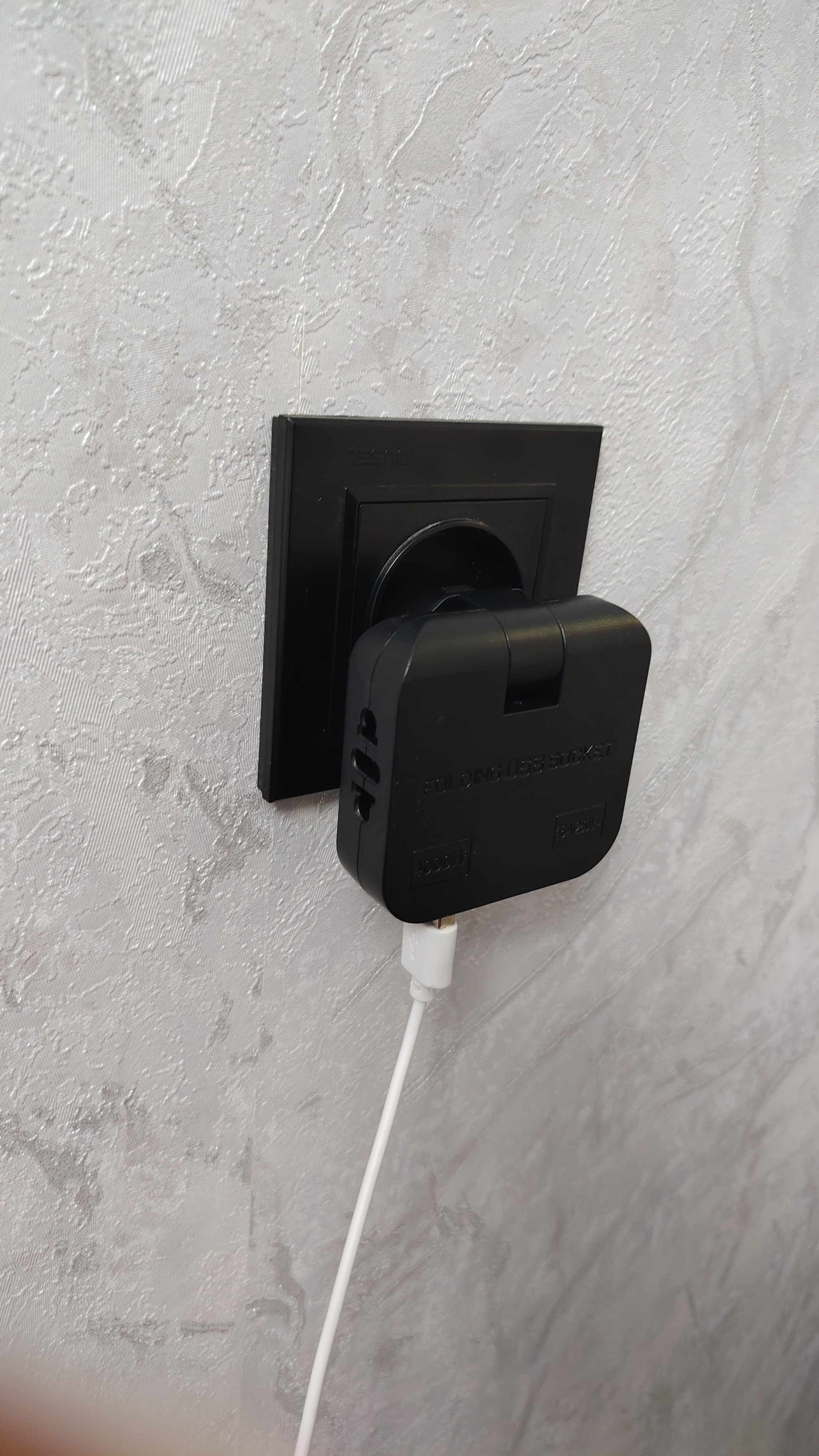 Тройник для розетки плоский, с USB поворотный сетевой фильтр на 180 градусов, адаптер