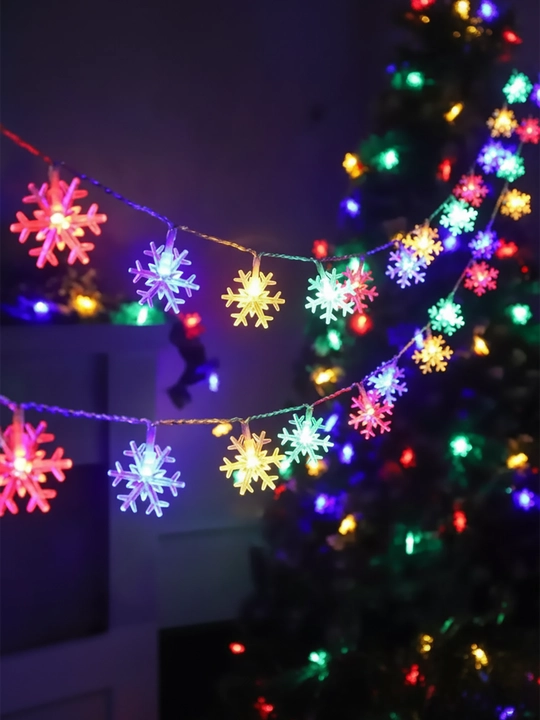 LED girlyanda “Yulduzchalar” va “Qor parchalar”, Yangi yil uchun, USB orqali 3, 6, 10 m