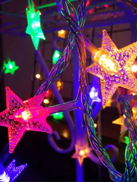 LED girlyanda “Yulduzchalar” va “Qor parchalar”, Yangi yil uchun, USB orqali 3, 6, 10 m