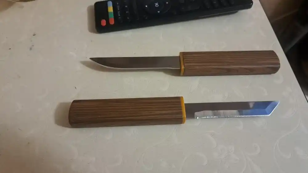Tanto pichoqlari universal 2 in 1, klassik va qiya pichoq, omon qolish va turizm uchun