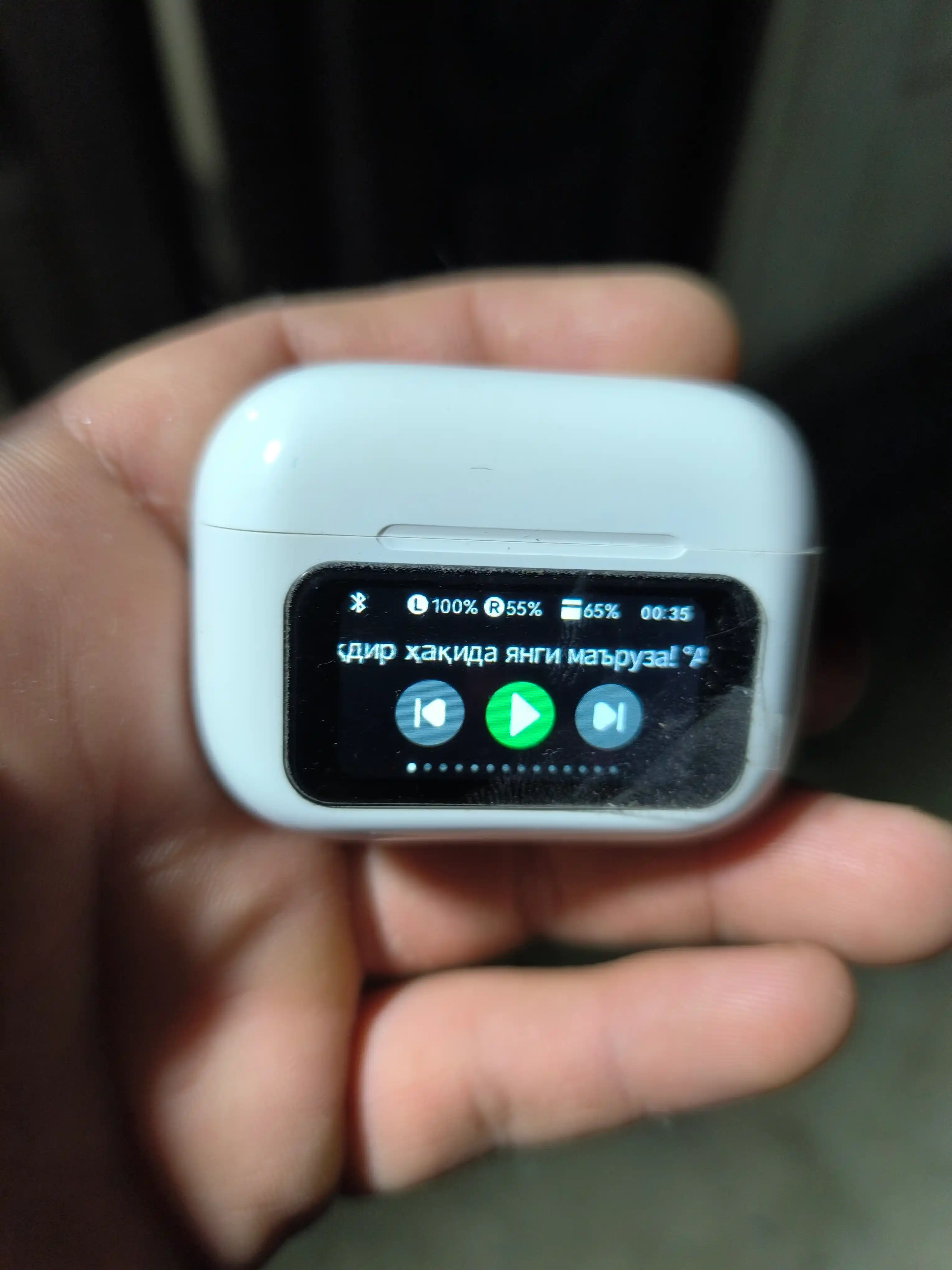 Smart Bluetooth quloqchin, ekranga ega, sensorli boshqaruv, xabarlar bilan, 22+ funksiya