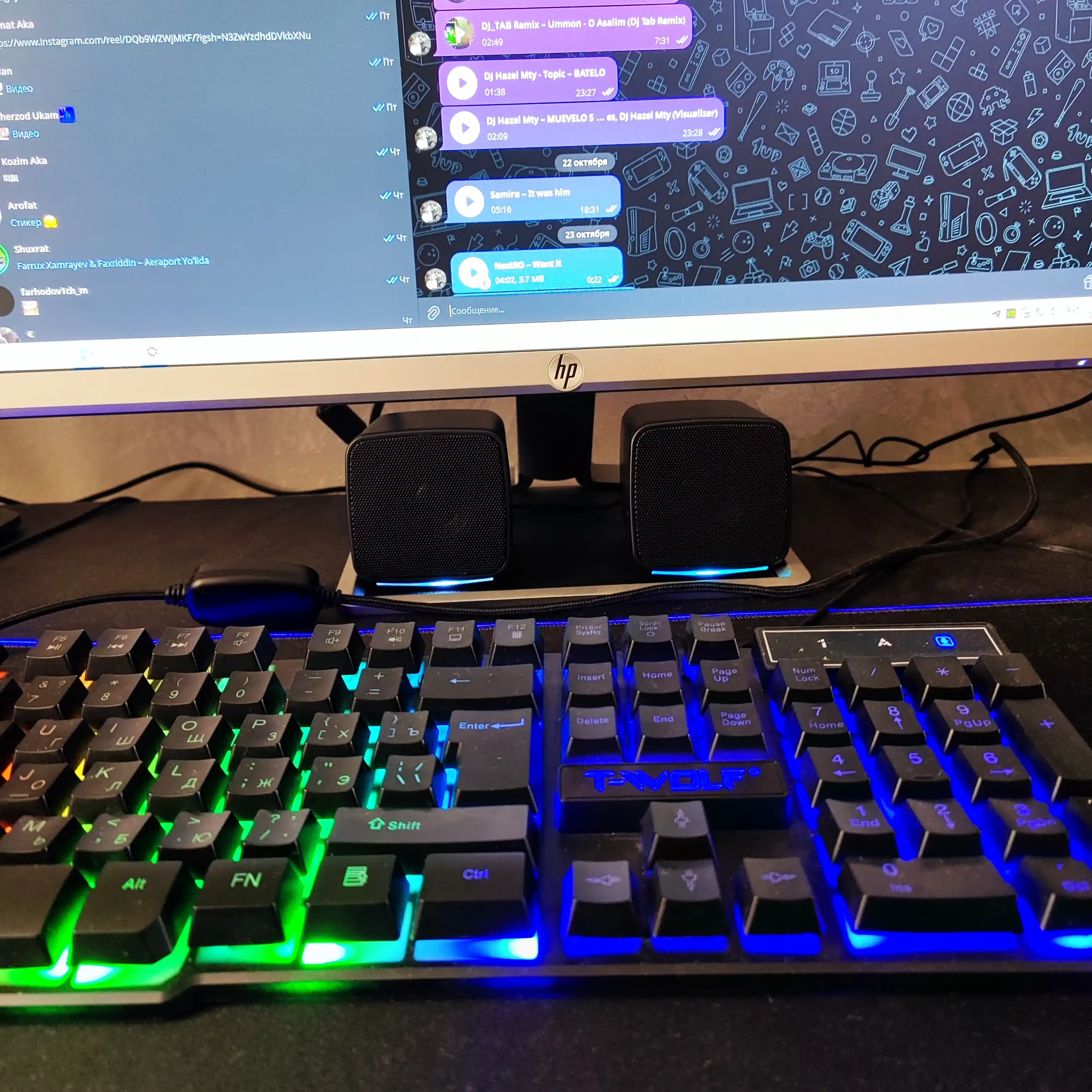 Колонки мини с RGB подсветкой, для компьютеров, смартфонов и ноутбуков, USB