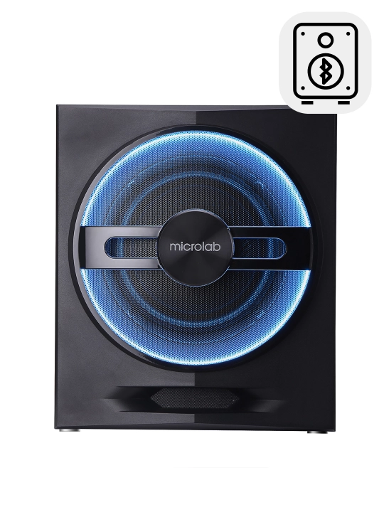 Microlab T10 2.1 kolonka 56W, Bluetooth 4.0, bass, LED, kuchli ovozli spiker PC, uy uchun