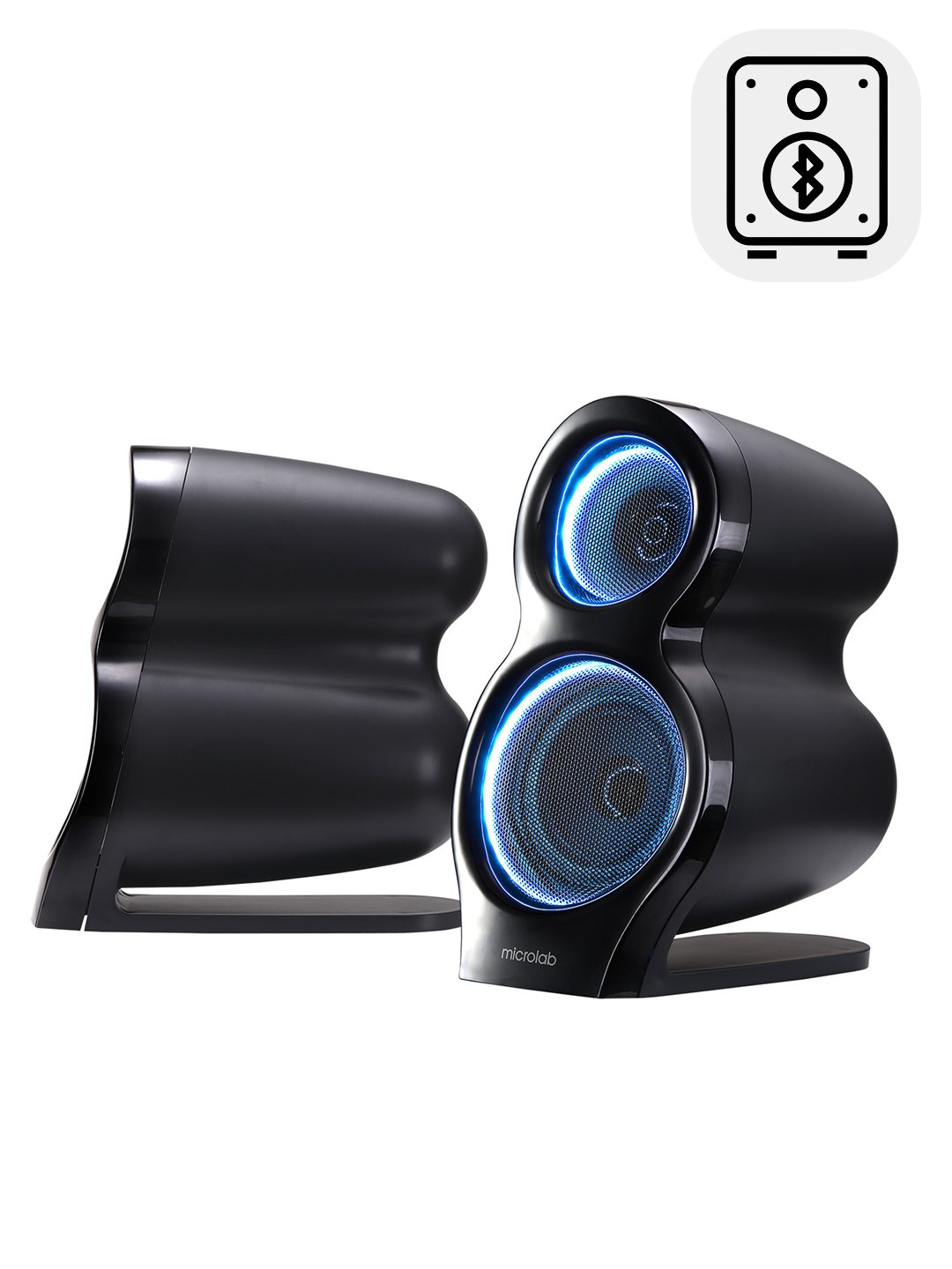 Microlab T10 2.1 kolonka 56W, Bluetooth 4.0, bass, LED, kuchli ovozli spiker PC, uy uchun