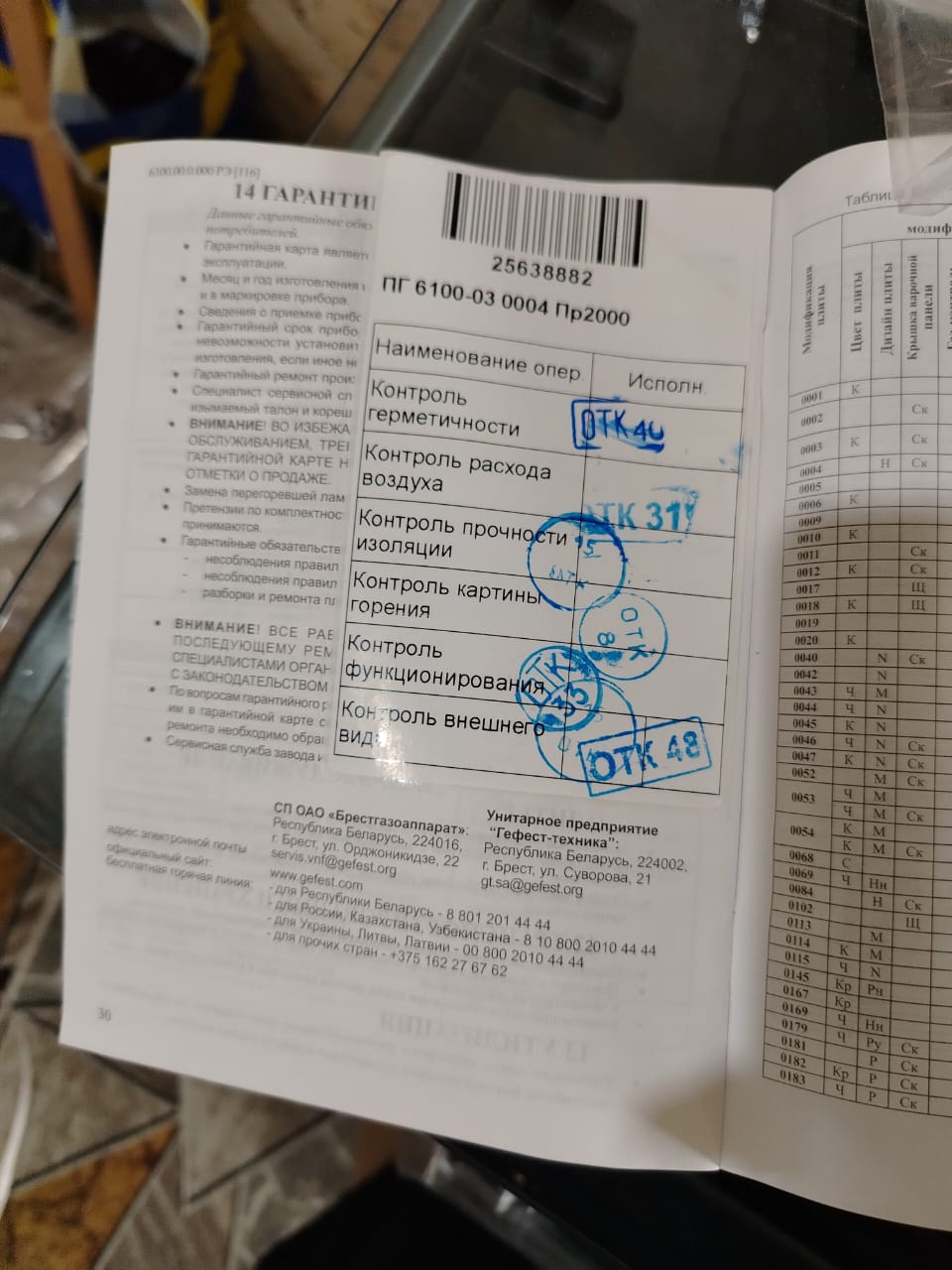 Газовая плита Gefest ПГ 6100-03 0004