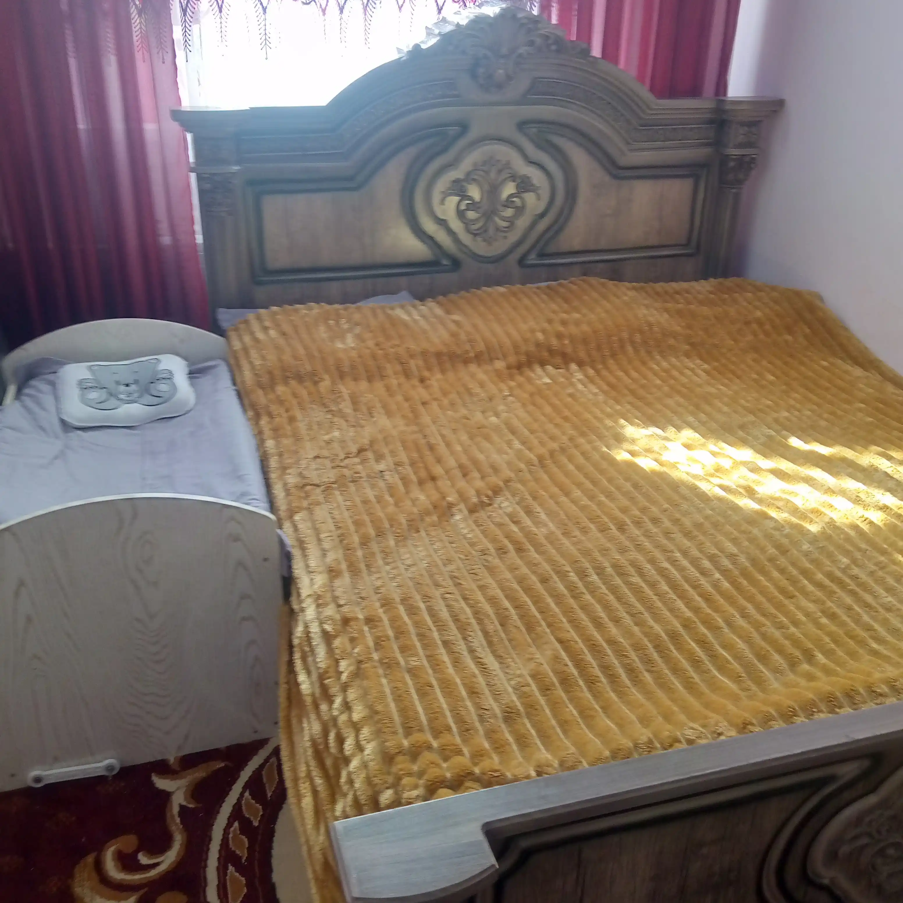 Плед-покрывало, одеяло для кровати 180 × 200 и 200 × 220 см, мягкий велсофт, полиэстер