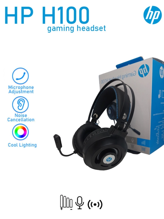Игровые наушники H100, с RGB подсветкой - 