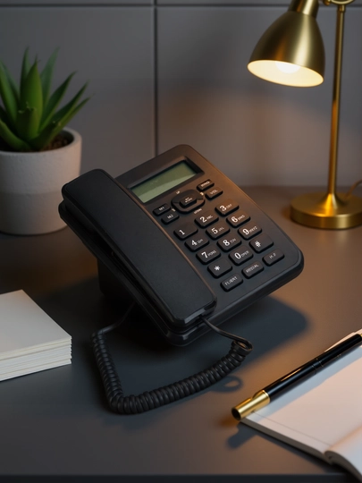 Домашний телефон, проводной, для дома и офиса — CHEAPUZ-TELEFON-КОРИЧН