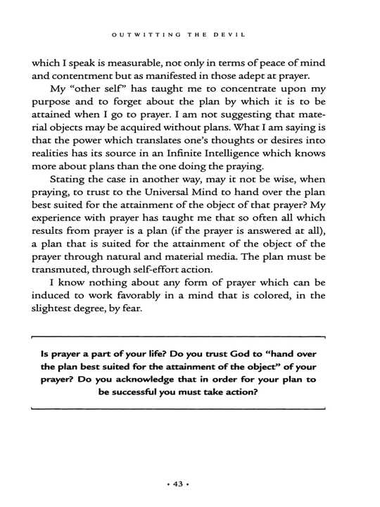 Outwitting the Devil: The Secret to Freedom and Success