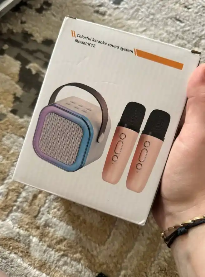 Mikrofonli simsiz Bluetooth karaoke karnaychasi