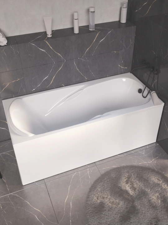 1MarKa Calypso seriyali akril vanna, 170x75, oq rang