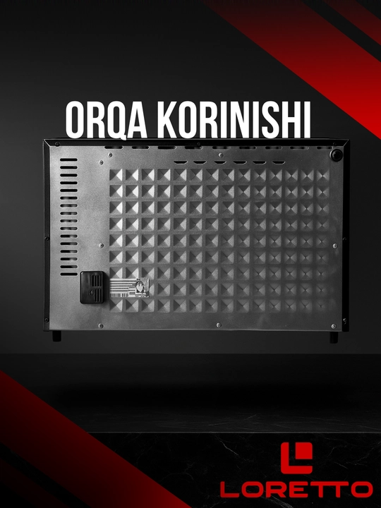 LORETTO LUX-7003GBL – elektr duxovka, mini pech, termostat, taymer konvektsiya, 70 litr