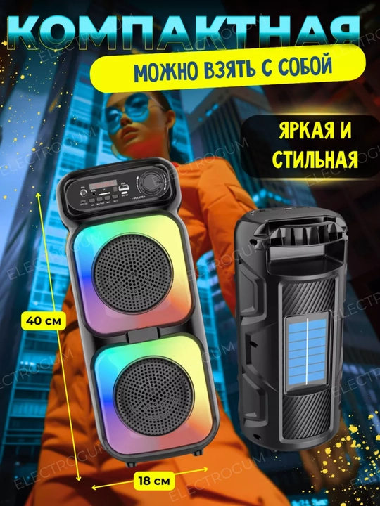 ZQS4210 / 4270M / 4273M / 6227 – портативная Bluetooth колонка с микрофоном и LED
