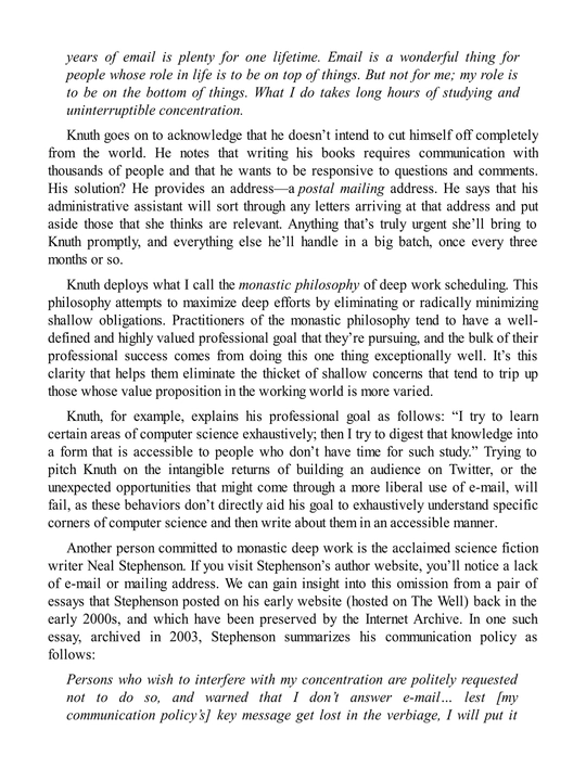 Deep work: rules for focused success in a distracted world, Кэл Ньюпорт