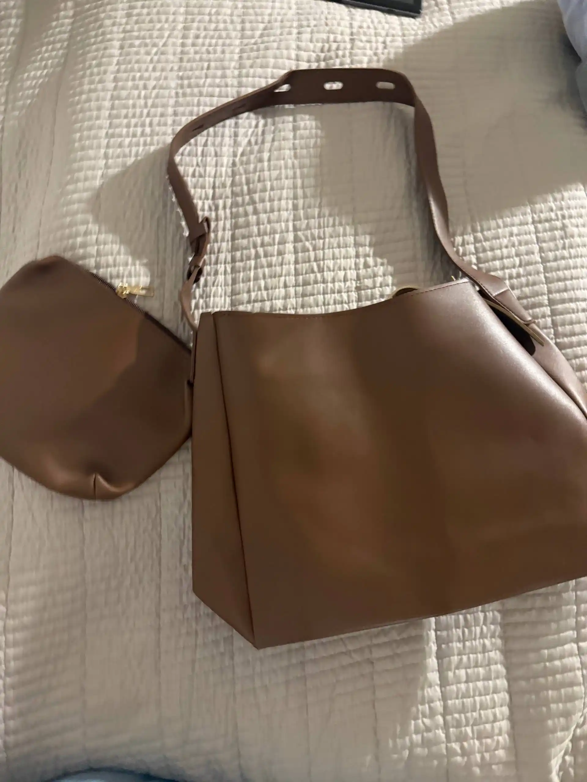 Sumka ayollar uchun 2 tasi 1 da, yelkama katta shopper-kosmetik sumka, eco teridan