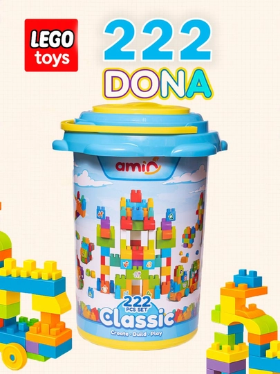 Конструктор LEGO Kolobok Toys, набор 707 деталей, в ведёрке — JIYTOYS-LEGO-НГОЛУБ