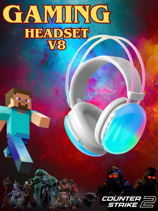 V8 Gaming Headset — игровые наушники с RGB подсветкой - 