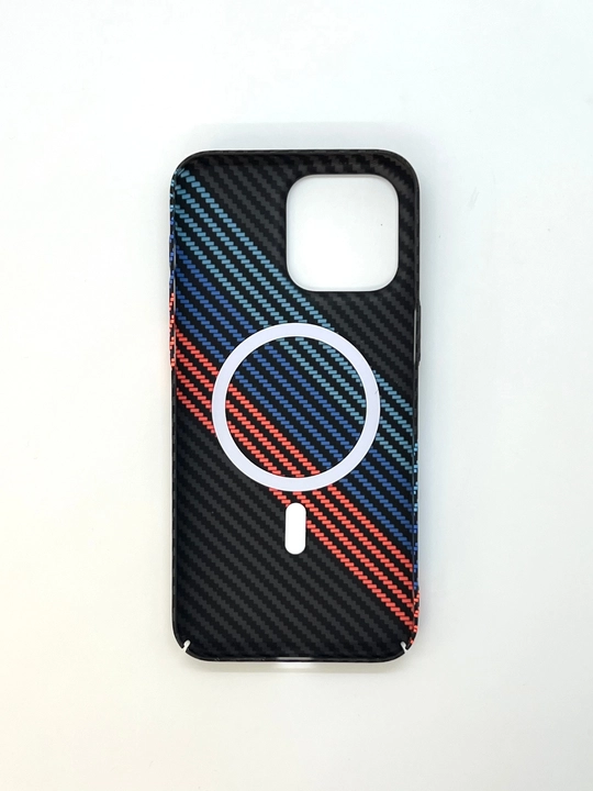 Чехол для iPhone карбоновый, MagSafe, 14, 15, 16, 17, Pro Max, жёсткий