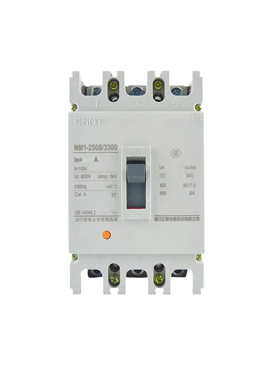 Avtomatik o`chirgich CHINT NM1-250S 3P (125А-250А)  – uch fazali tarmoqni himoya qiladi - 